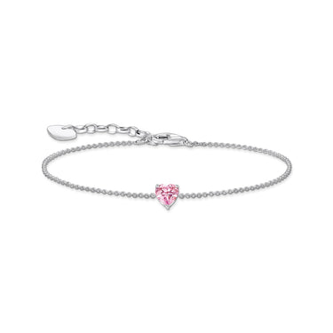 THOMAS SABO Bracelet with pink heart-shaped pendant