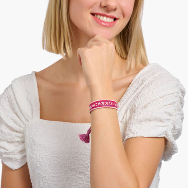 THOMAS SABO Bracelet CHARMISTA in soft pink, pink & purple