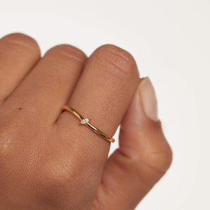 Leaf Gold Ring Size 18