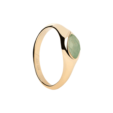 Nomad Aventurine Stamp Ring Size 16