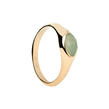Nomad Aventurine Stamp Ring Size 16