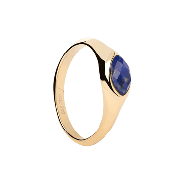 Nomad Lapis Lazuli Stamp Ring  Size 10