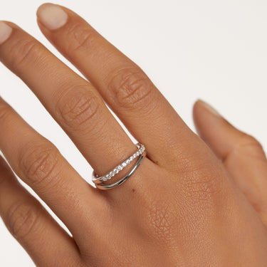 Twister Silver Ring Size 14