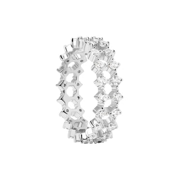 Slim Dumbo Silver Ring Size 16