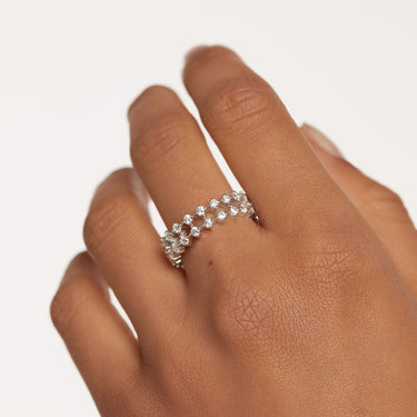 Slim Dumbo Silver Ring Size 10