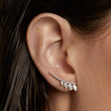 Aqua Silver Earrings