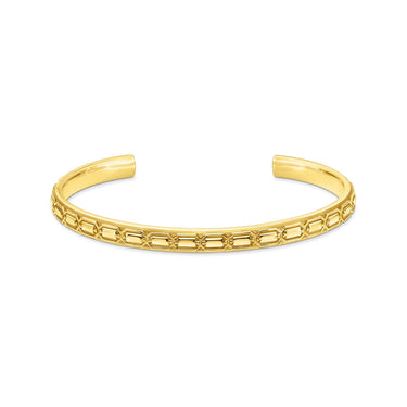 THOMAS SABO Gold Slim Bangle with Crocodile Detailing