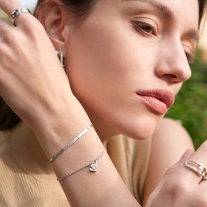 Ania Haie Silver Pearl Padlock Bracelet