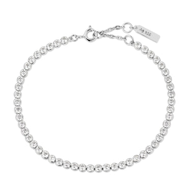 Ania Haie Silver Row Bezel Set Bracelet