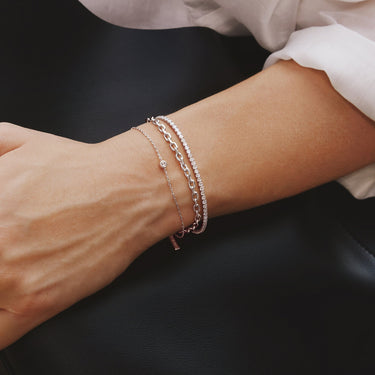Ania Haie Silver Sparkle Bezel Bracelet