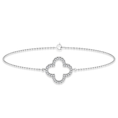 0.10ct HI I1 Diamond Bracelet 18.5cm in 9K White Gold