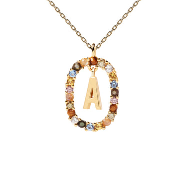 A Gold Initial Necklace - CO01-260-U