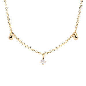 Love Tria Gle Gold Necklace