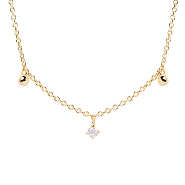 Love Tria Gle Gold Necklace