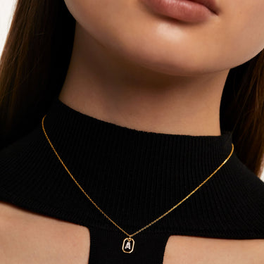 MINI LETTER A GOLD NECKLACE