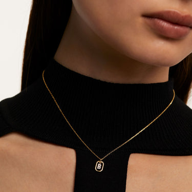 MINI LETTER B GOLD NECKLACE