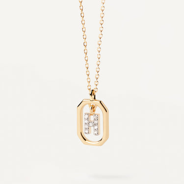 MINI LETTER H GOLD NECKLACE