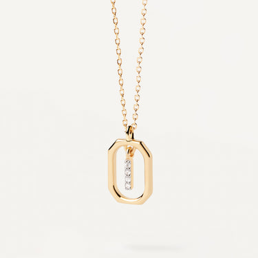 MINI LETTER I GOLD NECKLACE