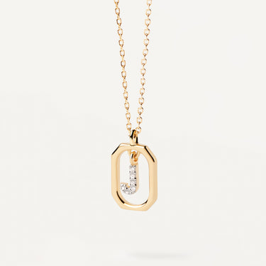 MINI LETTER J GOLD NECKLACE