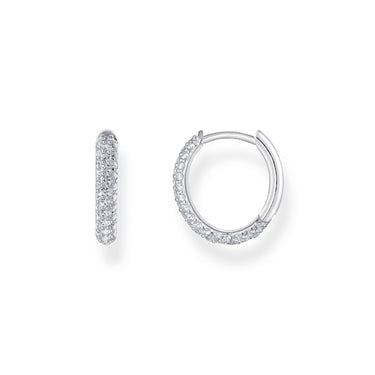 THOMAS SABO Hoop earrings with white zirconia pavÃ©