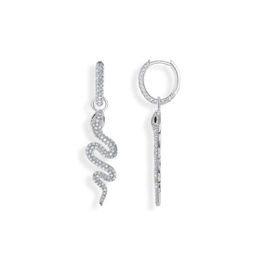 THOMAS SABO Single hoop earring with white stones