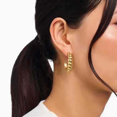 THOMAS SABO Organic shapes twisted hoop earrings