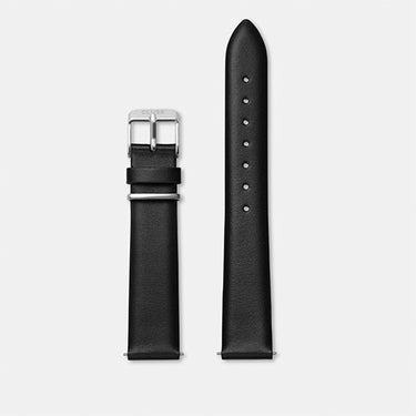 CLUSE 16mm Loop Strap Black/Silver CS1408101043