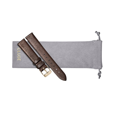 CLUSE 16mm Strap Chocolate Brown Metallic/Gold CS1408101051