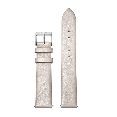 CLUSE 18mm Strap Warm White Metallic/Silver CS1408101055