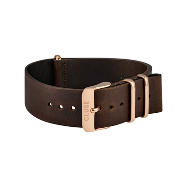 CLUSE 20mm Nato Strap Rose Gold/Dark Brown CS1408101070