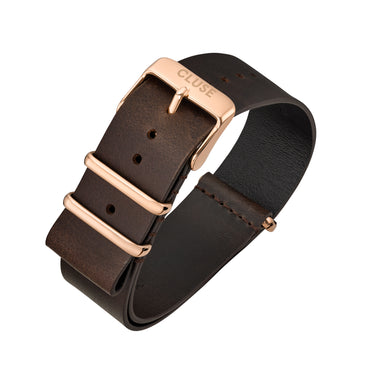 CLUSE 20mm Nato Strap Rose Gold/Dark Brown CS1408101070