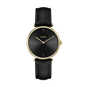 CLUSE Triomphe Gold Black / Black Leather