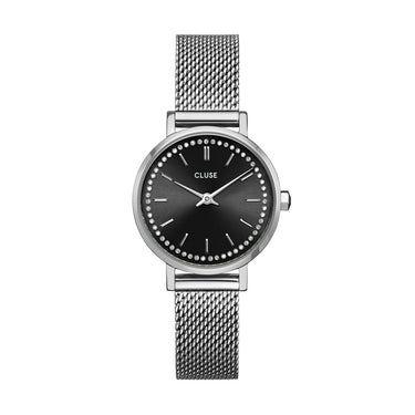 CLUSE Boho Chic Petite Black Crystal/ Silver Mesh CW10502