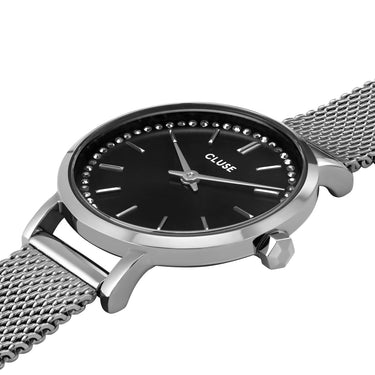 CLUSE Boho Chic Petite Black Crystal/ Silver Mesh CW10502