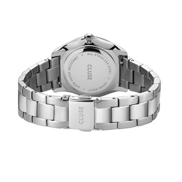 CLUSE Feroce Petite Silver White Pearl/Steel Link Watch CW11211