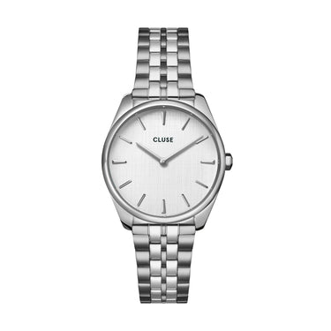 CLUSE Feroce Petite Silver/Silver Linen Link CW11219