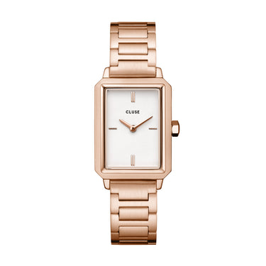 CLUSE Fluette Off White/Rose Gold Steel Link Watch CW11503
