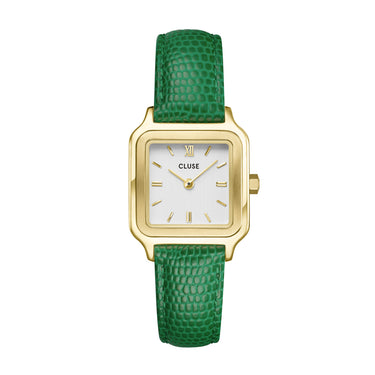 CLUSE Gracieuse Petite Gold/Emerald Green Lizard Leather CW11803