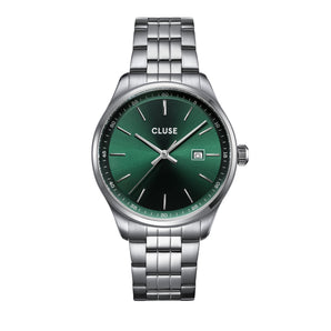 CLUSE Antheor Green / Silver Steel Link