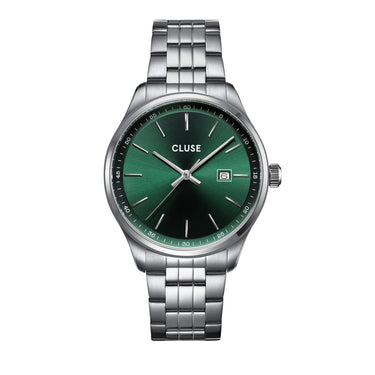 CLUSE Antheor Green / Silver Steel Link