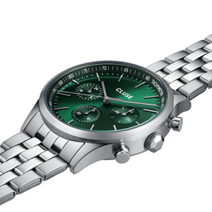 CLUSE Antheor Multifunction Green / Silver Steel Link