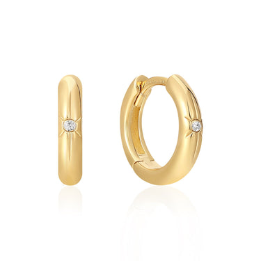 Ania Haie Gold Star Huggie Hoop Earrings