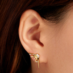 Ania Haie Gold Statement Spike Stud Earrings