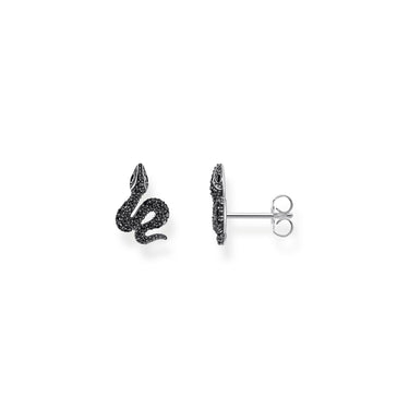 THOMAS SABO Snake small ear studs with black zirconia