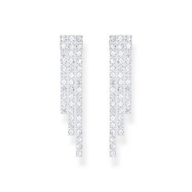 THOMAS SABO Earrings in waterfall design with white zirconia