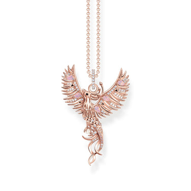 THOMAS SABO Rose Gold Necklace with Phoenix Pendant