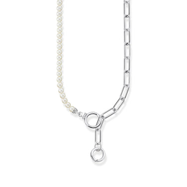 THOMAS SABO Silver Necklace with Freshwater Cultured Pearls and Zirconia