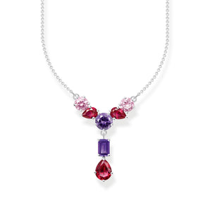 THOMAS SABO Heritage Glam Necklace in Y-Shape with Colourful Stones