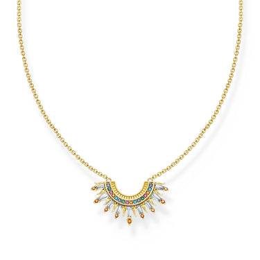 THOMAS SABO Necklace with sun beams and colourful stones