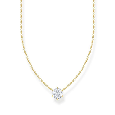 THOMAS SABO Necklace with white zirconia pendant - gold